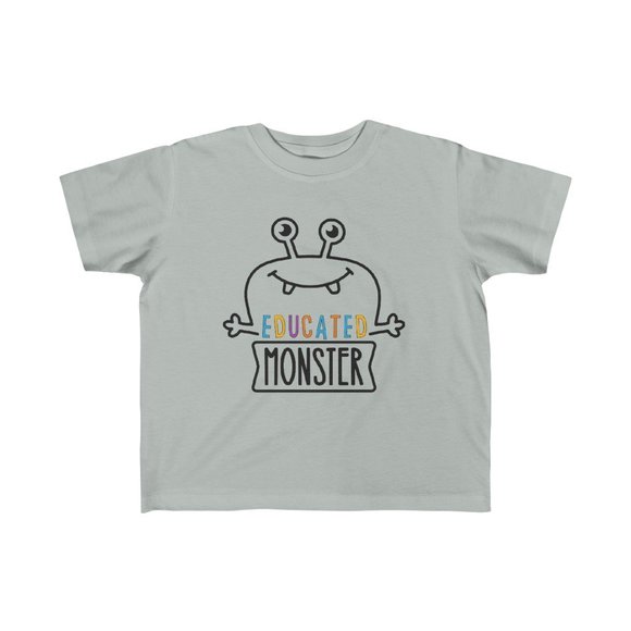 SBC Kid's Educated Monster Short Sleeve Green Tee - Picture 3 of 11